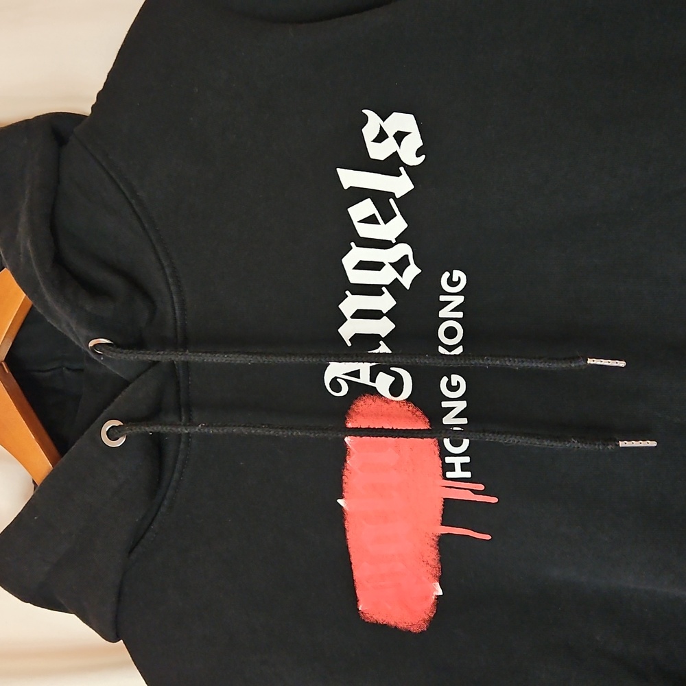 Palm Angels Spray City Hong Kong Hoodie Men's Small Streetwear Cotton Luxury Red - Picture 2 of 10